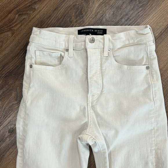 Veronica Beard Ryleigh High Rise Slim Straight Jeans Ecru Size 26/2 off white - Picture 4 of 16